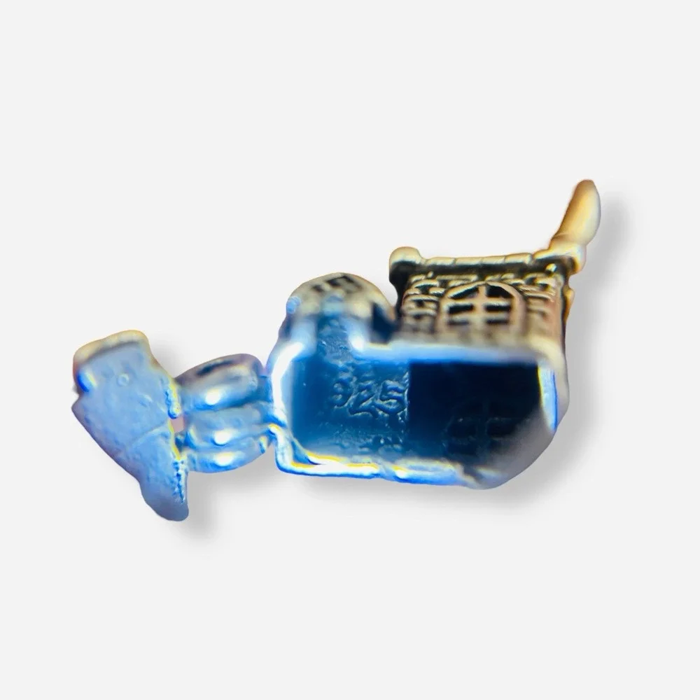 Sterling Silver Charm Church Wedding Money Bag Pineapple Cake Pull Lot 4 925 MH - Picture 7 of 10